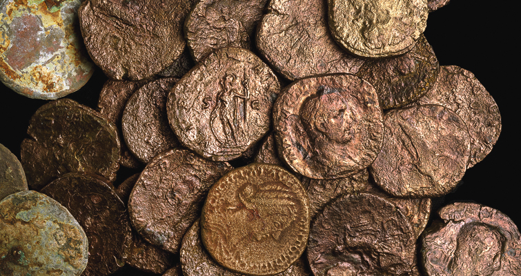 coins-of-different-eras-recovered-from-shipwrecks-off-israel’s&hellip;